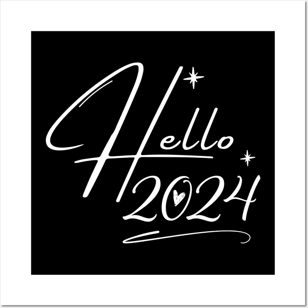 Handcrafted Greetings: Hello 2024 Wall Art by DaShirtXpert